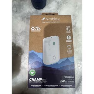 Nimble CHAMP Lite 5,200mAh Portable Charger – Eco-Friendly, Fast, & Compact
